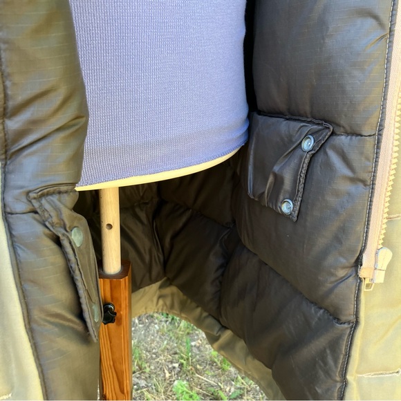 Sears Outdoorsman Feather Down Winter Coat Faux Fur Collar Vintage 70s Tan - Picture 13 of 14